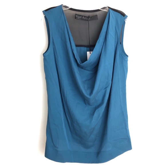 NWT Yigal Azrouel ‘Sheer Silk Back Cowl Neck Tank’ - Picture 4 of 8